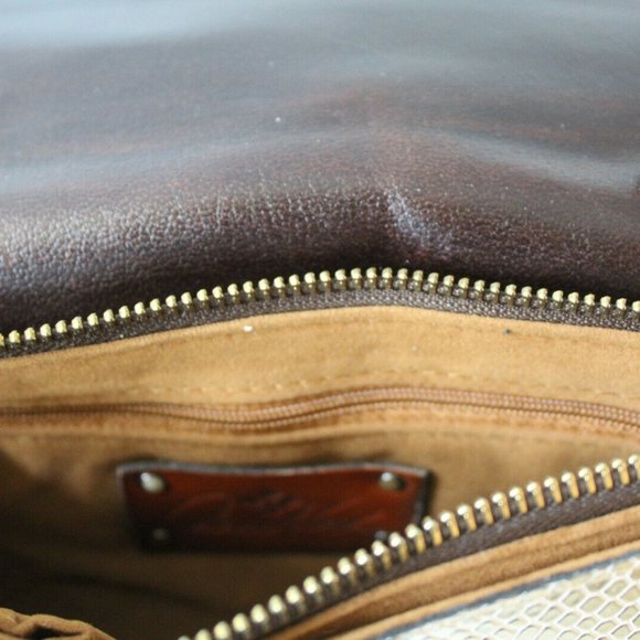 Patricia Nash Gold Metallic Python Apricale Crossbody Wristlet Clutch Bag Purse - Picture 9 of 12